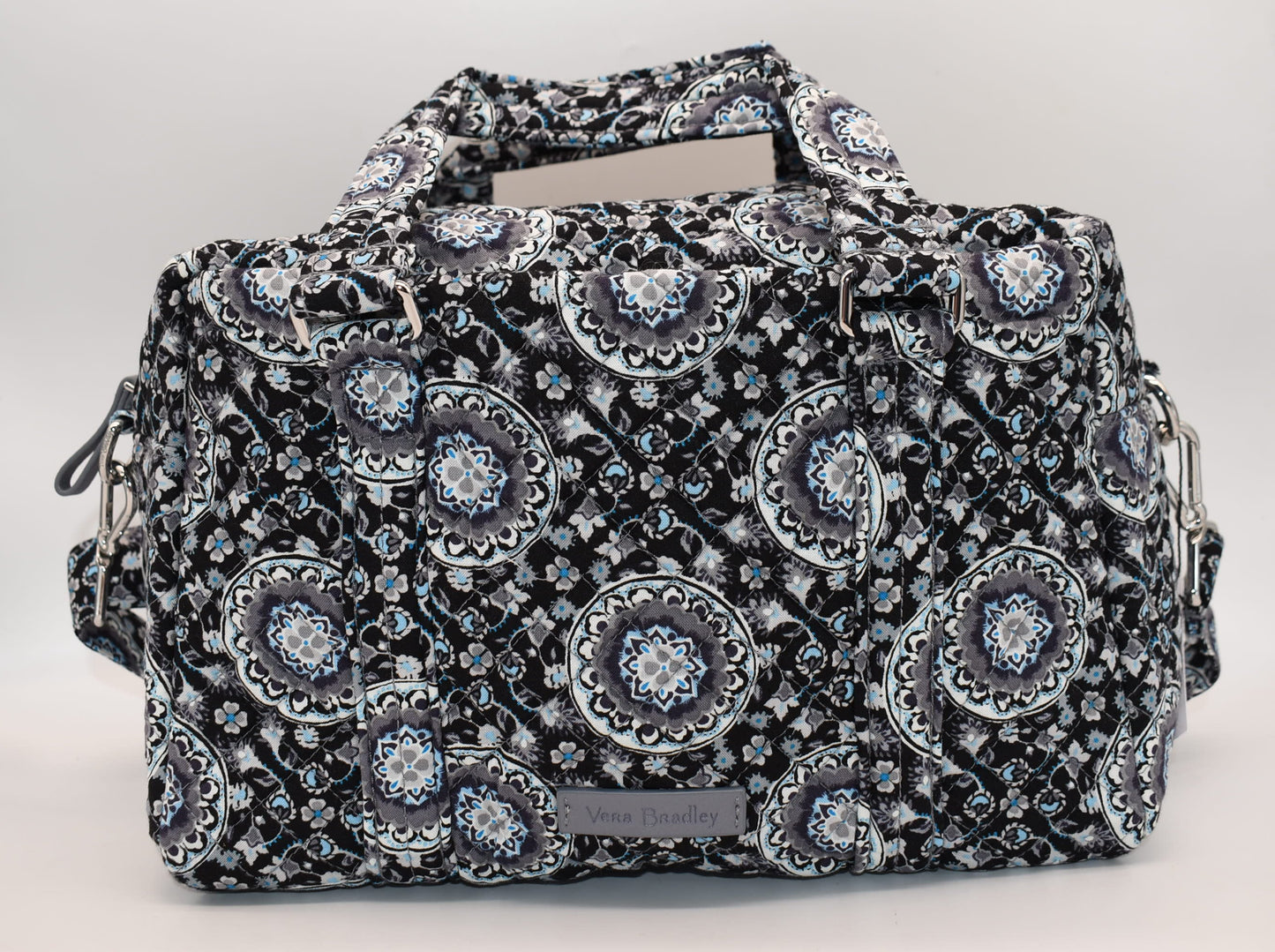 Vera Bradley Iconic 100 Handbag in "Charcoal Medallion" Pattern