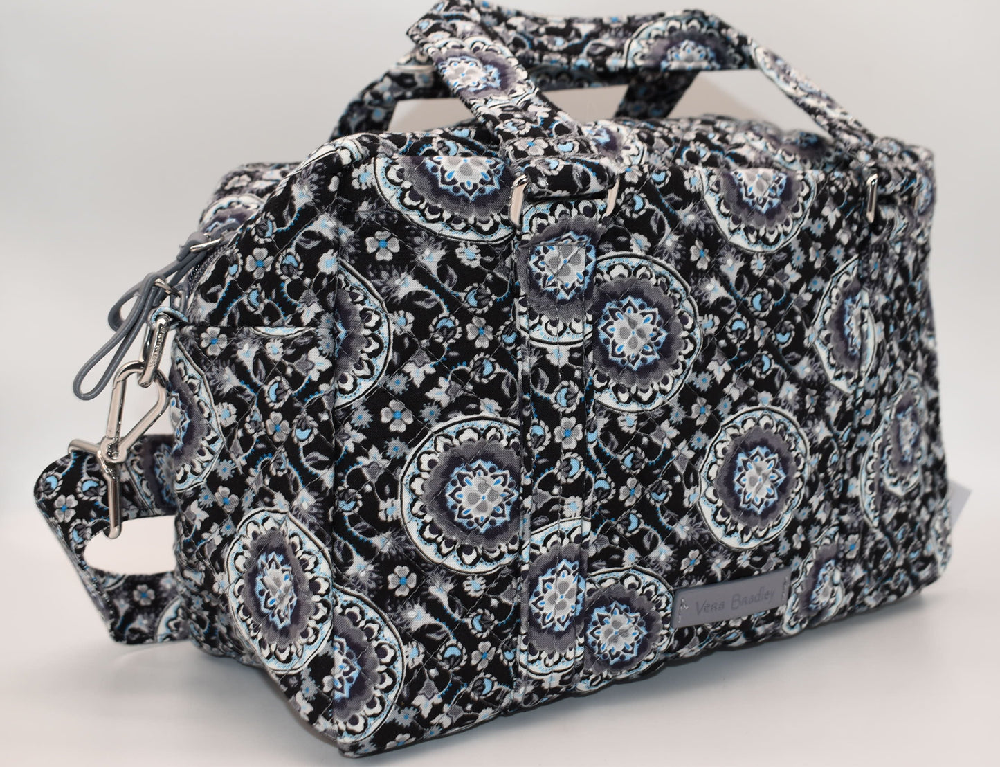 Vera Bradley Iconic 100 Handbag in "Charcoal Medallion" Pattern