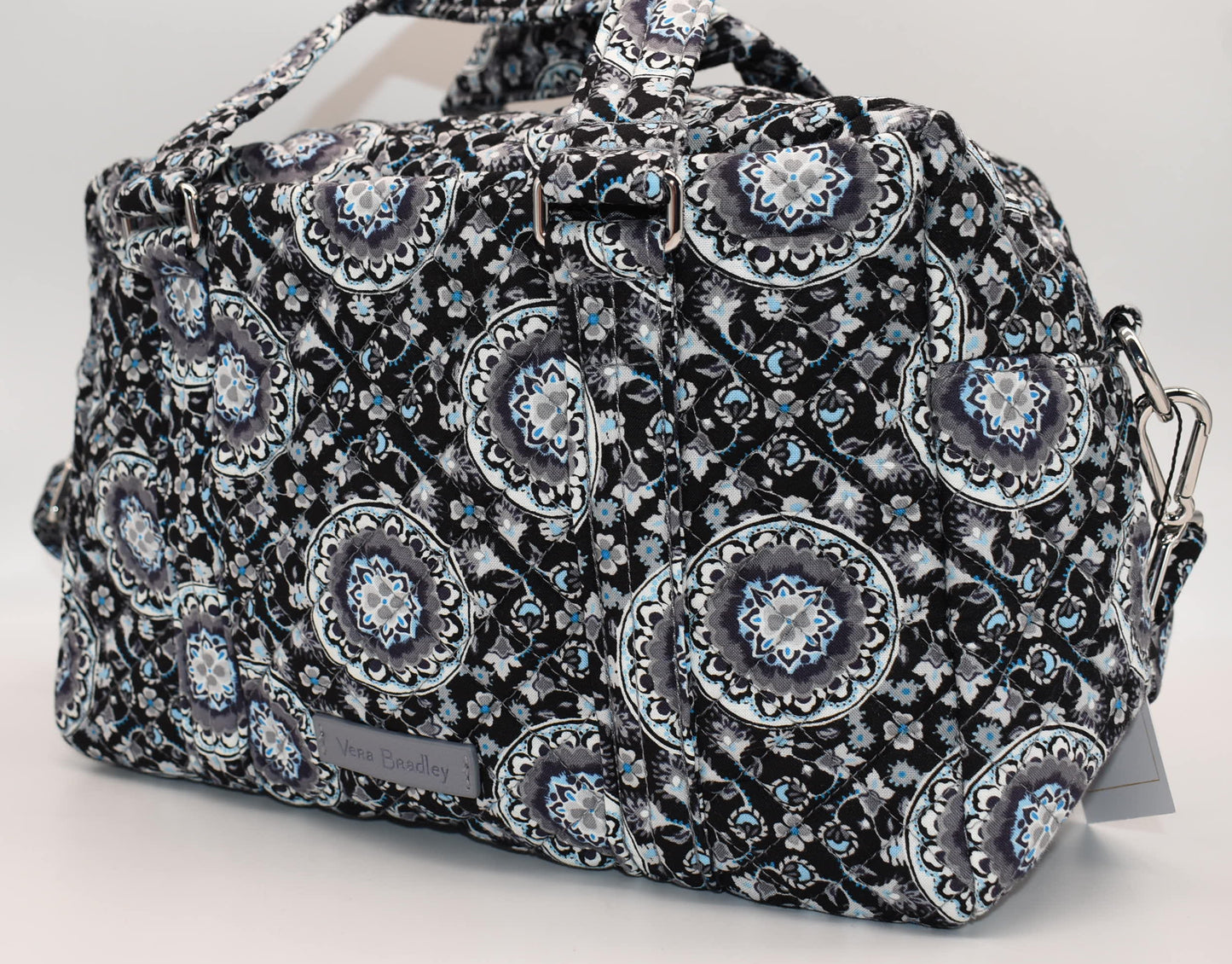 Vera Bradley Iconic 100 Handbag in "Charcoal Medallion" Pattern