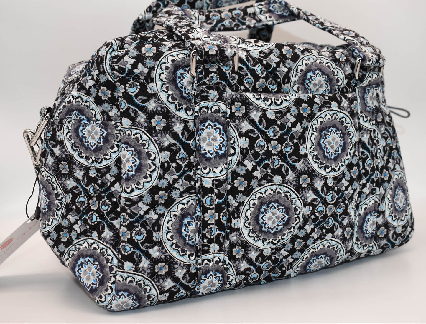 Vera Bradley Iconic 100 Handbag in "Charcoal Medallion" Pattern