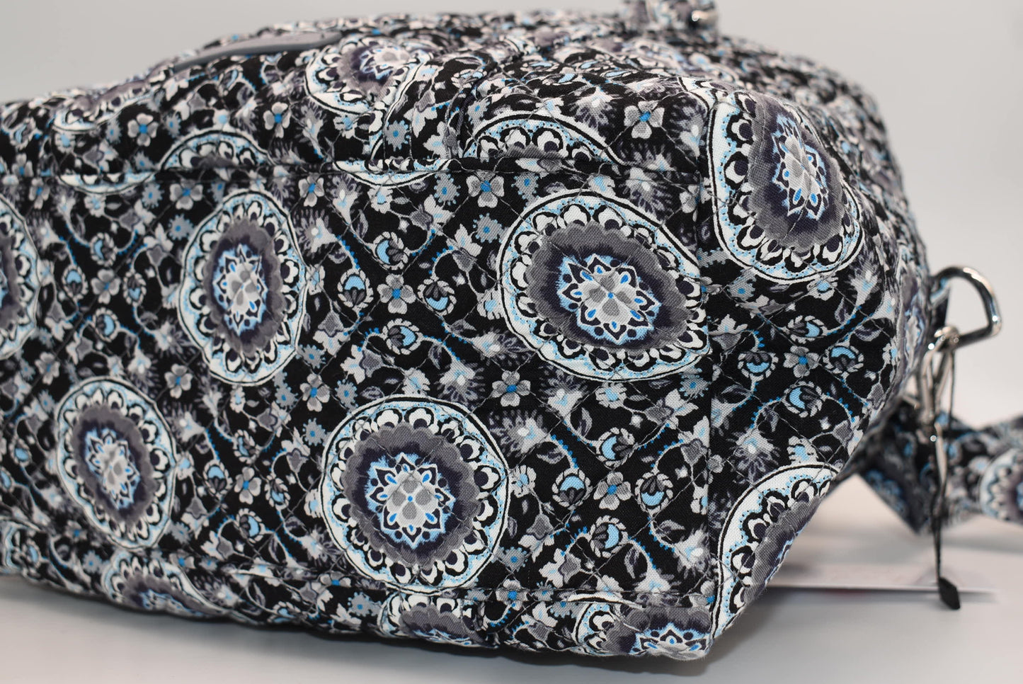 Vera Bradley Iconic 100 Handbag in "Charcoal Medallion" Pattern