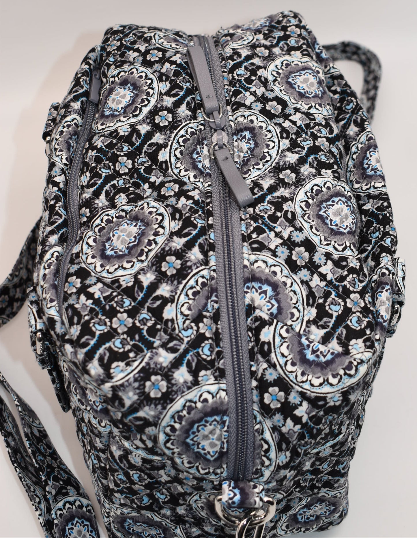 Vera Bradley Iconic 100 Handbag in "Charcoal Medallion" Pattern