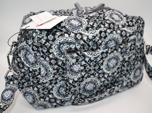 Vera Bradley Iconic 100 Handbag in "Charcoal Medallion" Pattern
