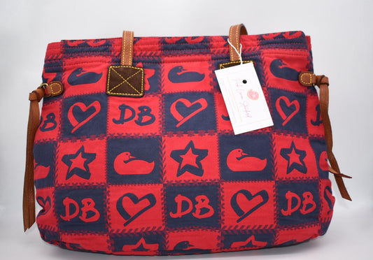 Dooney & Bourke Sport Duck Victoria Red & Blue Tote Bag
