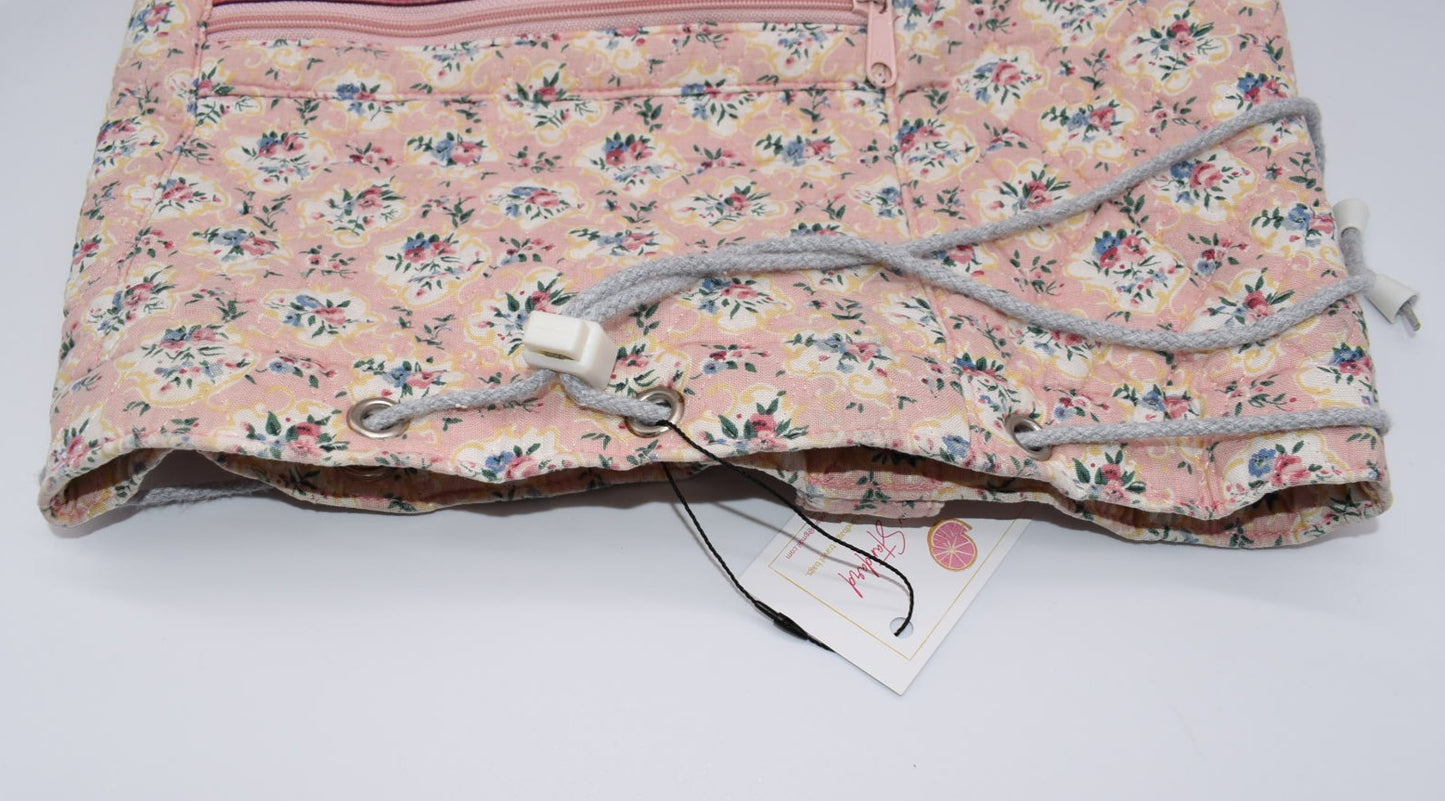 Vintage Vera Bradley Large Sling Bag in "Pastel Pink - 1996" Pattern