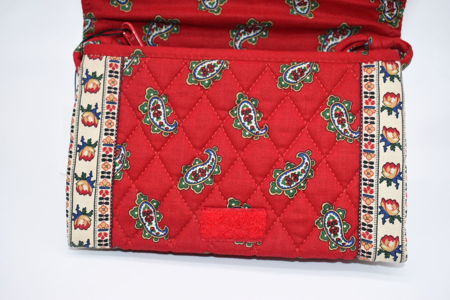 Vintage Vera Bradley Elite Crossbody Bag in "Red -1991" Pattern
