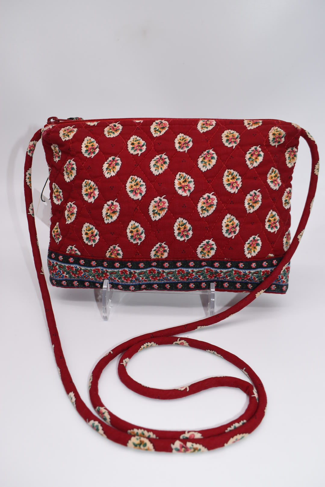 Vera Bradley Petite Crossbody Bag in "Red Leaf - 1997" Pattern