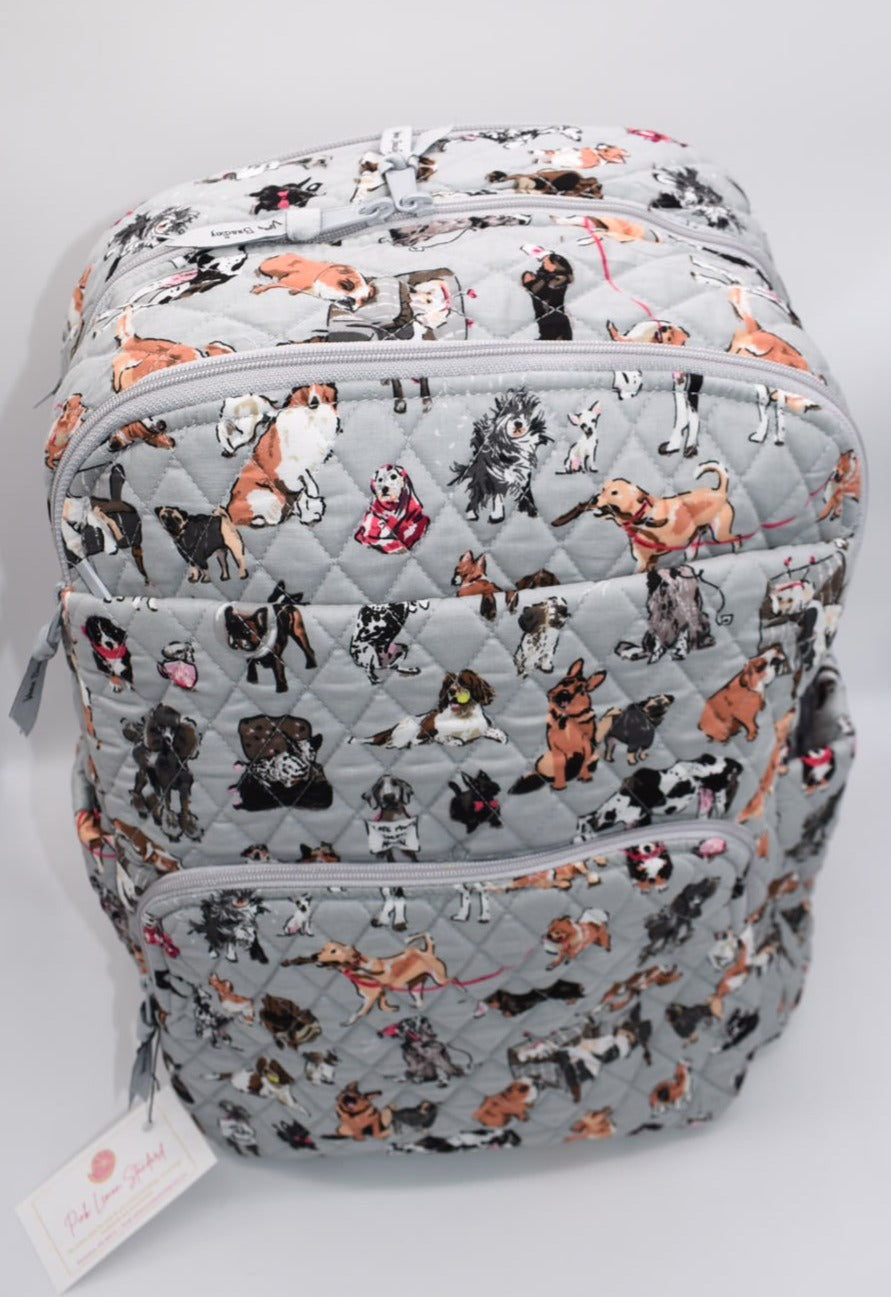 Vera Bradley Large Backpack & Lunch Bag in "Dog Show" Pattern