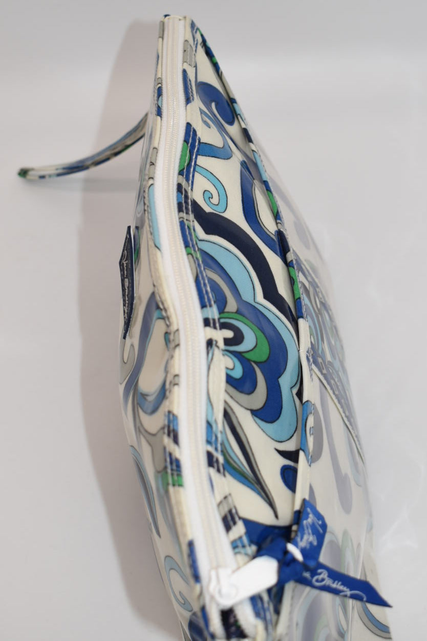 Vera Bradley XL Waterproof Makeup & Toiletry Bag in "Mediterranean White" Pattern