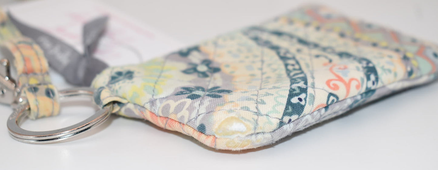 Vera Bradley Zip ID Lanyard in "Citrus Paisley" Pattern