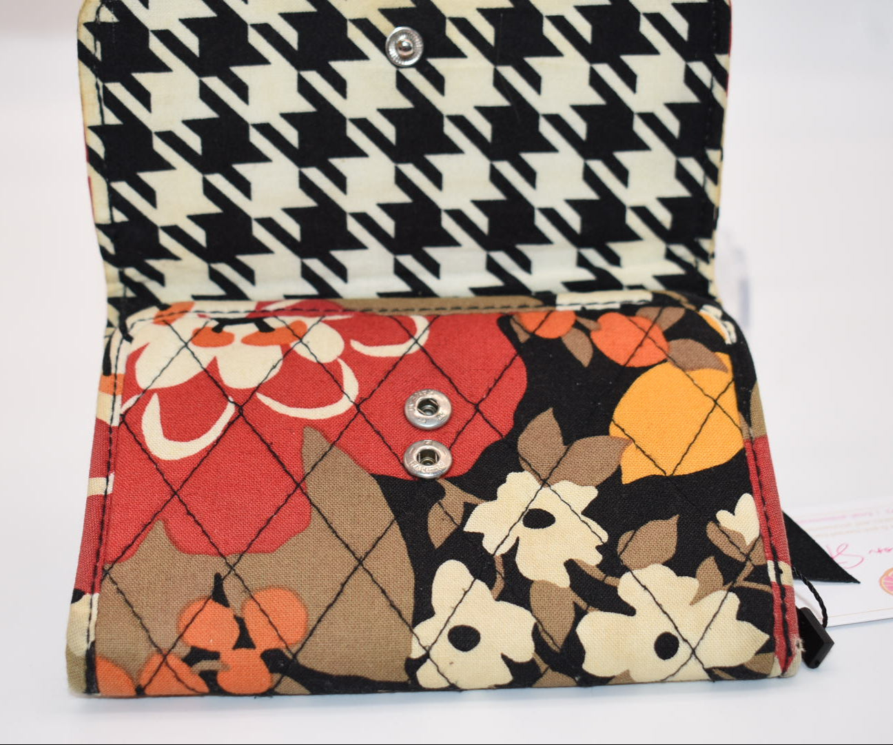 Vera Bradley Trifold Euro Wallet in "Bittersweet" Pattern