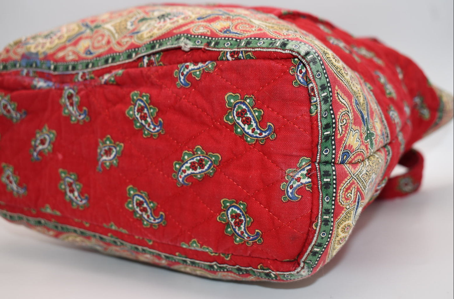 Vintage Vera Bradley Villager Tote Bag in "Red- 1991" Pattern