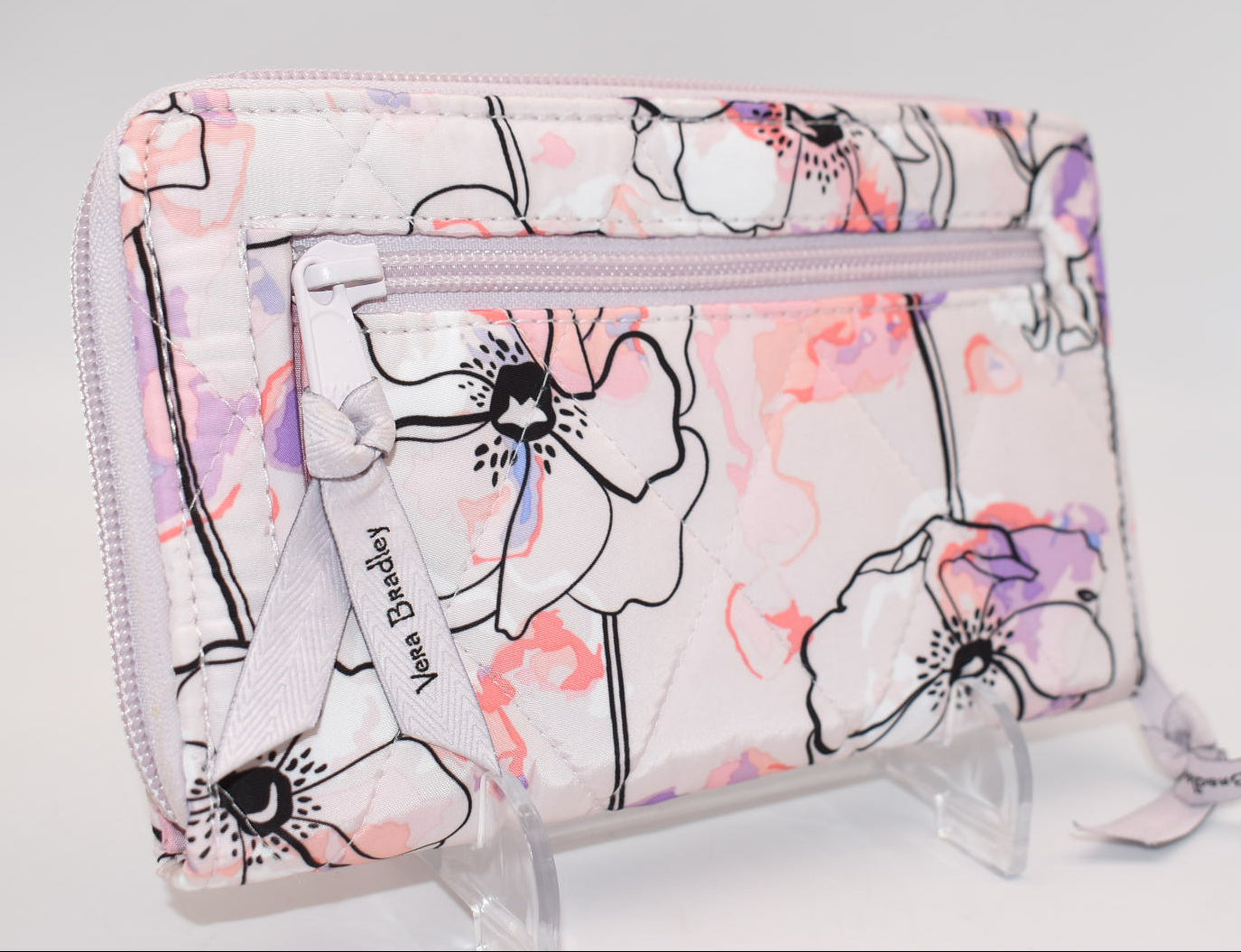 Vera Bradley Ultralight RFID Turnlock Wallet in "Anemone Watercolor" Pattern