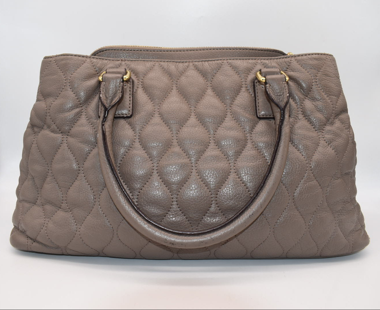 Vera Bradley Quilted Leather Large Emma Satchel Bag