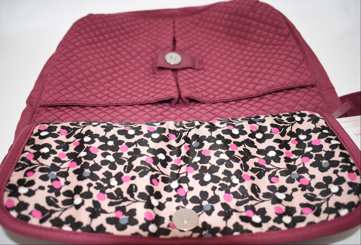 Vera Bradley Microfiber Double Zip Mailbag Crossbody Bag