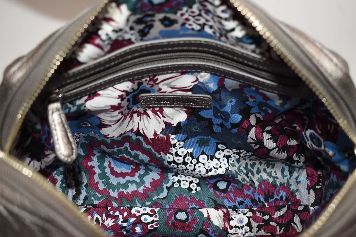 Vera Bradley Mini Marlo Leather Crossbody Satchel Bag in Caspian Sea