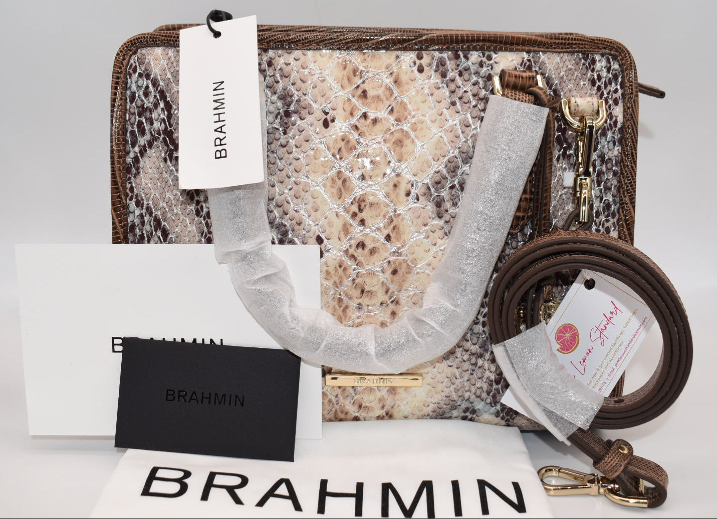 Brahmin Cami Satchel Bag in Multi Eirwen