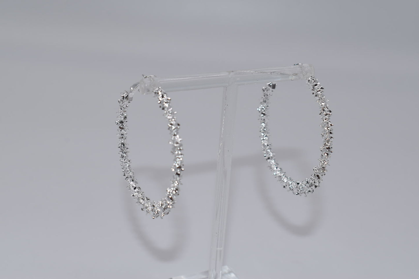 Statement Earrings: Sparkle & Shine Silver Hoop Earrings