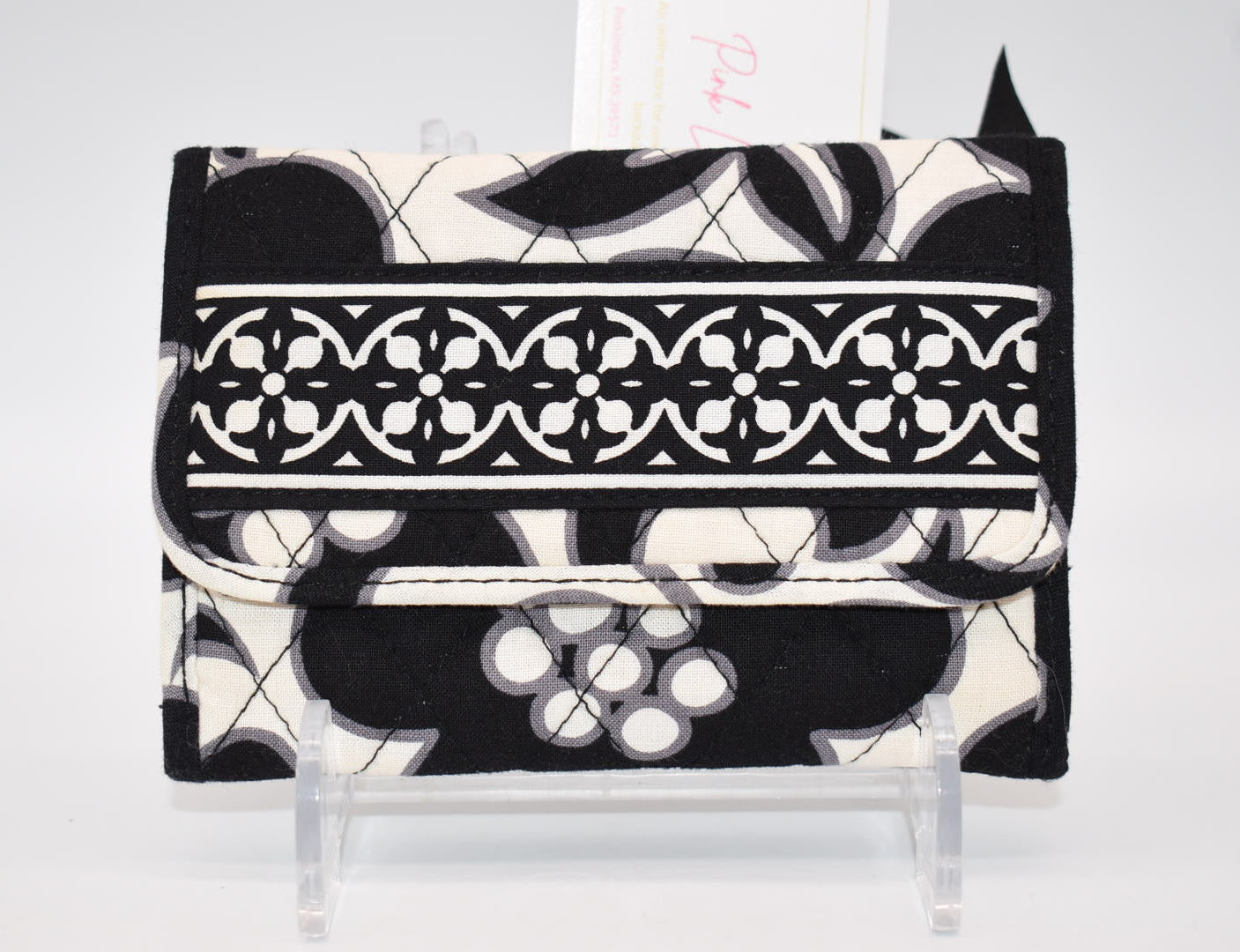 Vera Bradley Compact Trifold Wallet in "Day & Night" Pattern