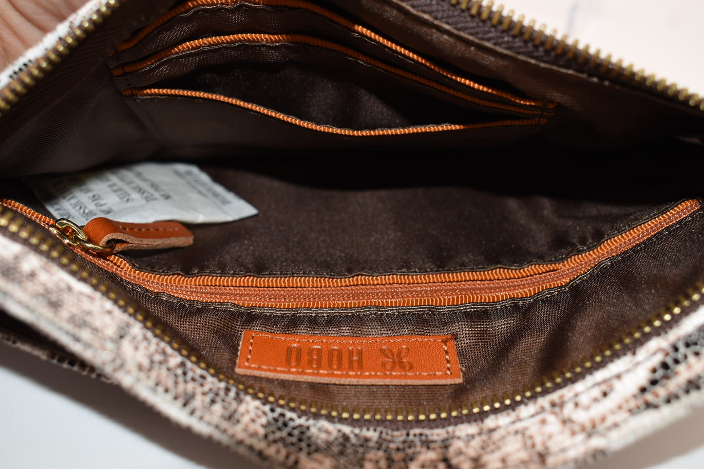 HOBO Intl GO Day Wristlet in Leather Lizard Print