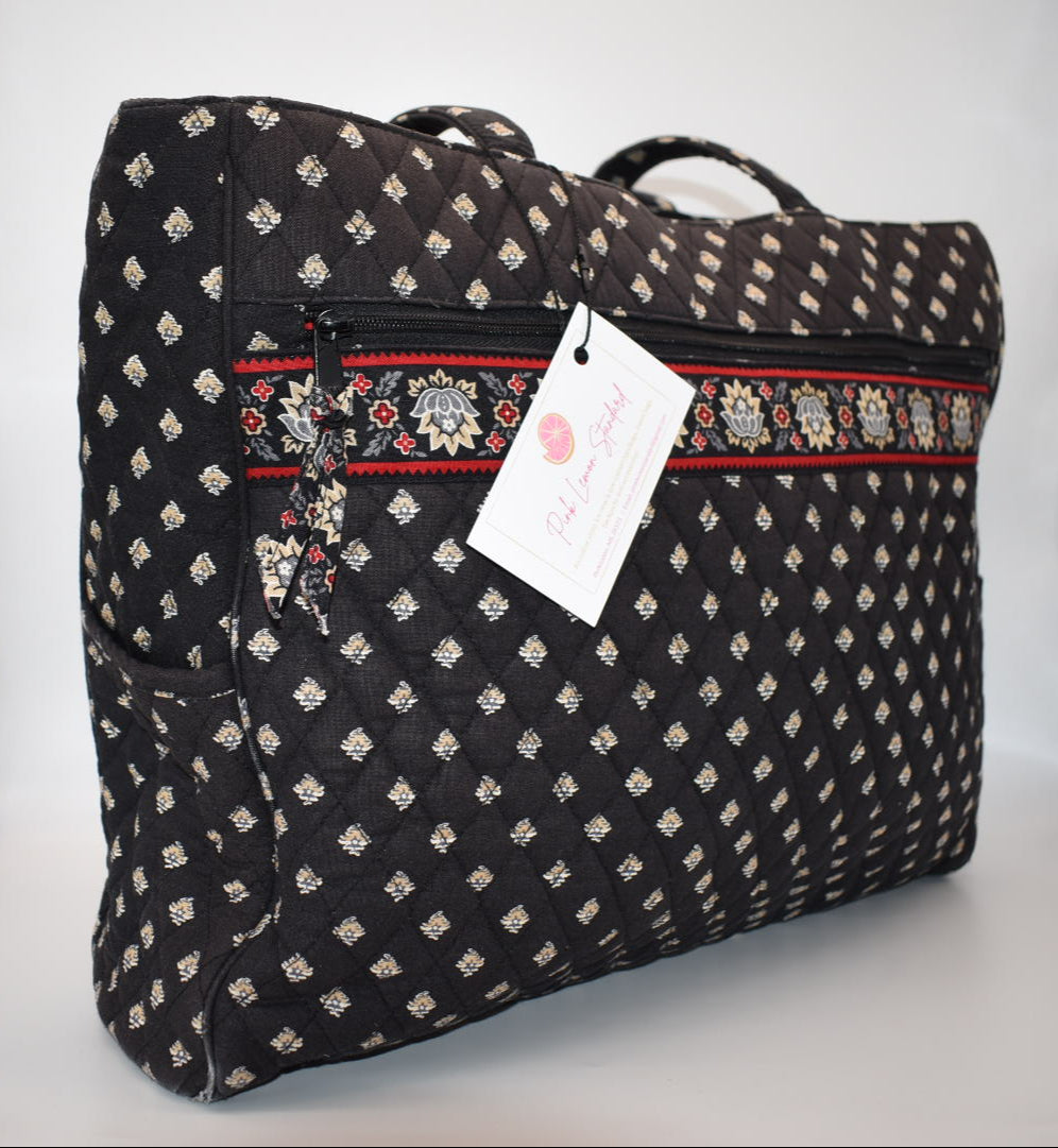 Vera Bradley Laptop Work Tote Bag in "Classic Black" Pattern