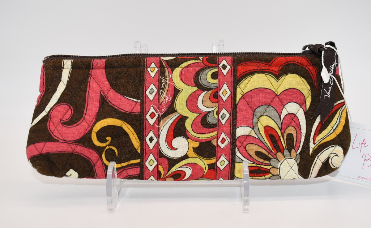 Vera Bradley Cosmetic Brush and Pencil Zip Pouch in "Pucchini" Pattern