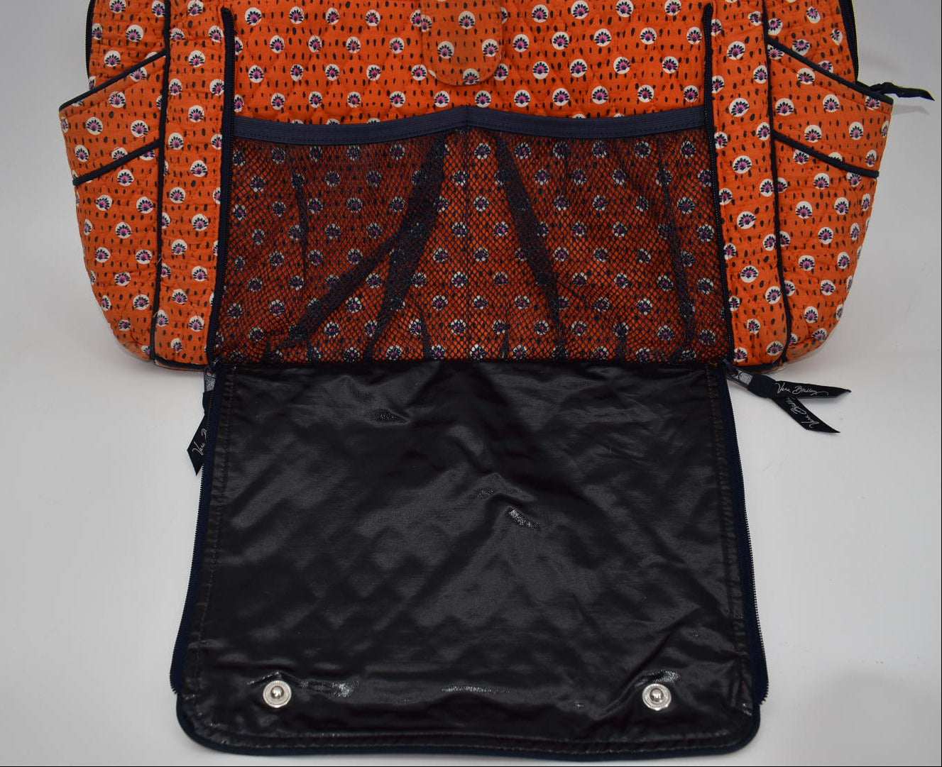Vera Bradley Make-a-Change Diaper Bag in "Rio: Rosie Orange" Pattern