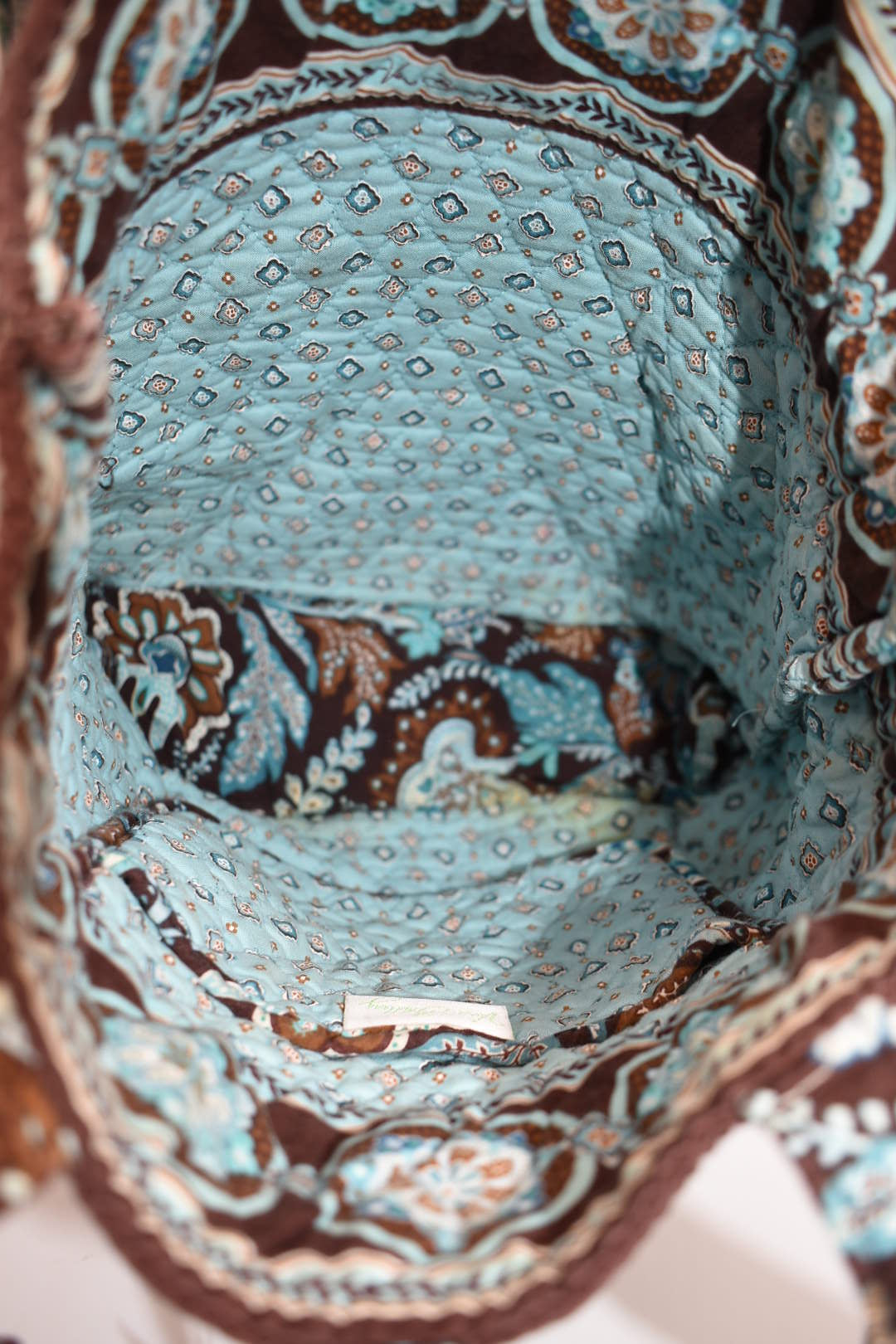 Vera Bradley Quilted Cotton Everyday Tote Bag in "Java Blue" Pattern
