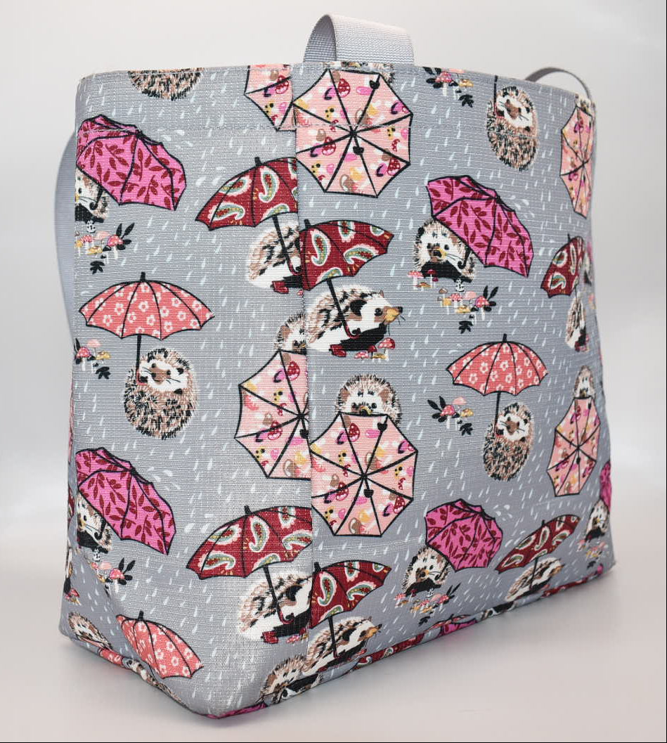 Vera Bradley Medium Family Tote Bag in "It's Raining Hedgehogs" Pattern