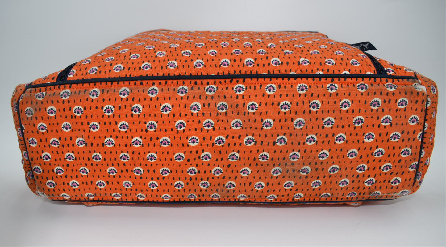 Vera Bradley Make-a-Change Diaper Bag in "Rio: Rosie Orange" Pattern