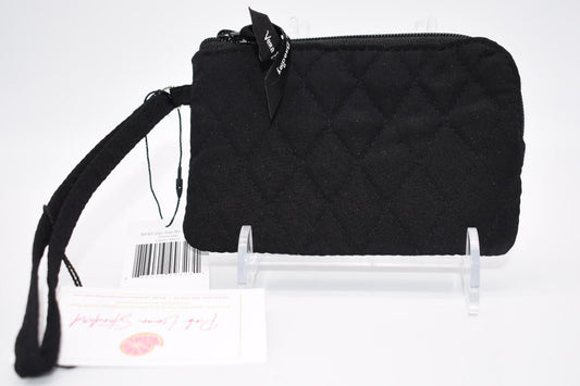 Vera Bradley Microfiber RFID Zip-Top ID Case in "Classic Black"