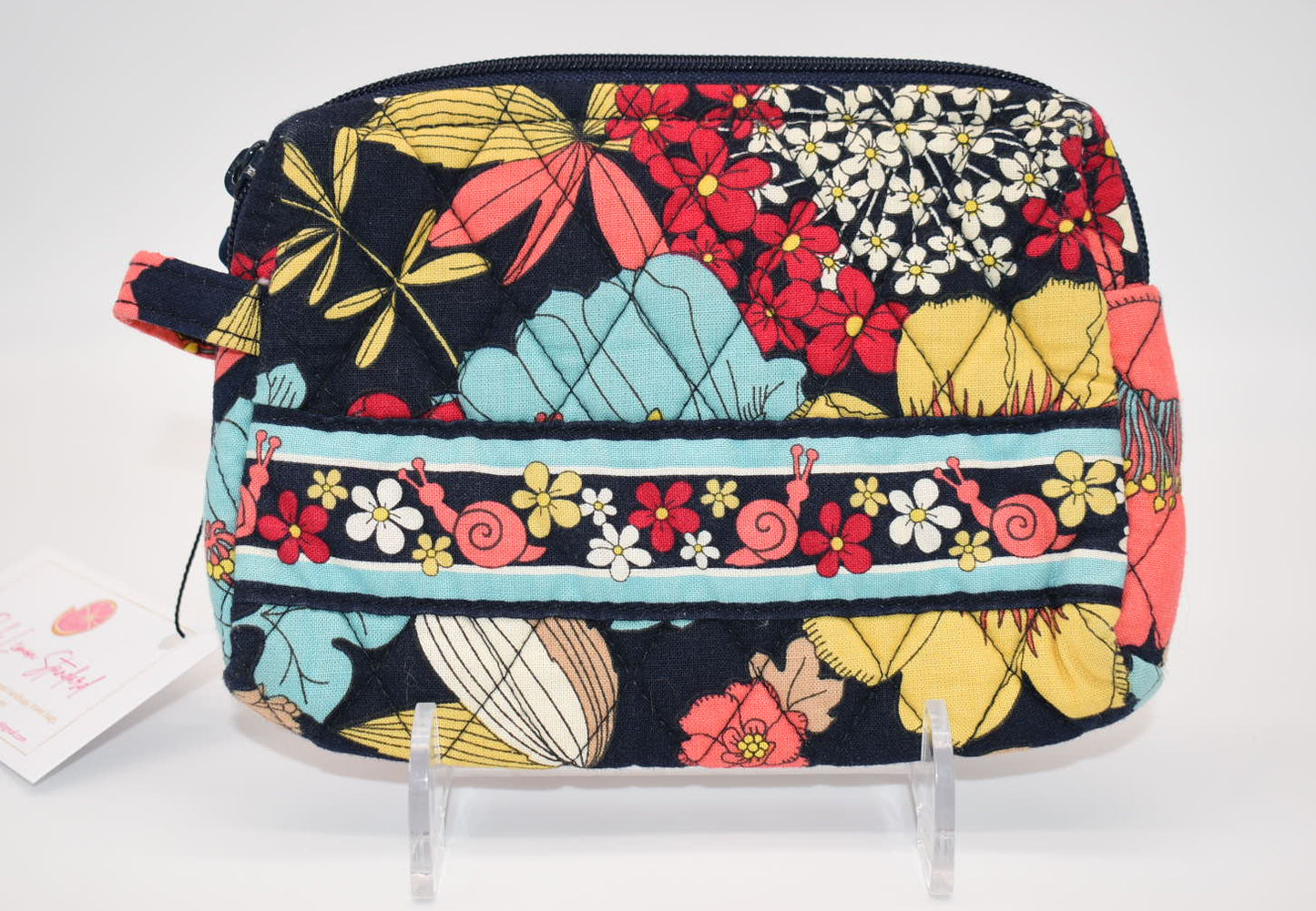 Vera Bradley Medium Cosmetic Bag in "Happy Snails" Pattern