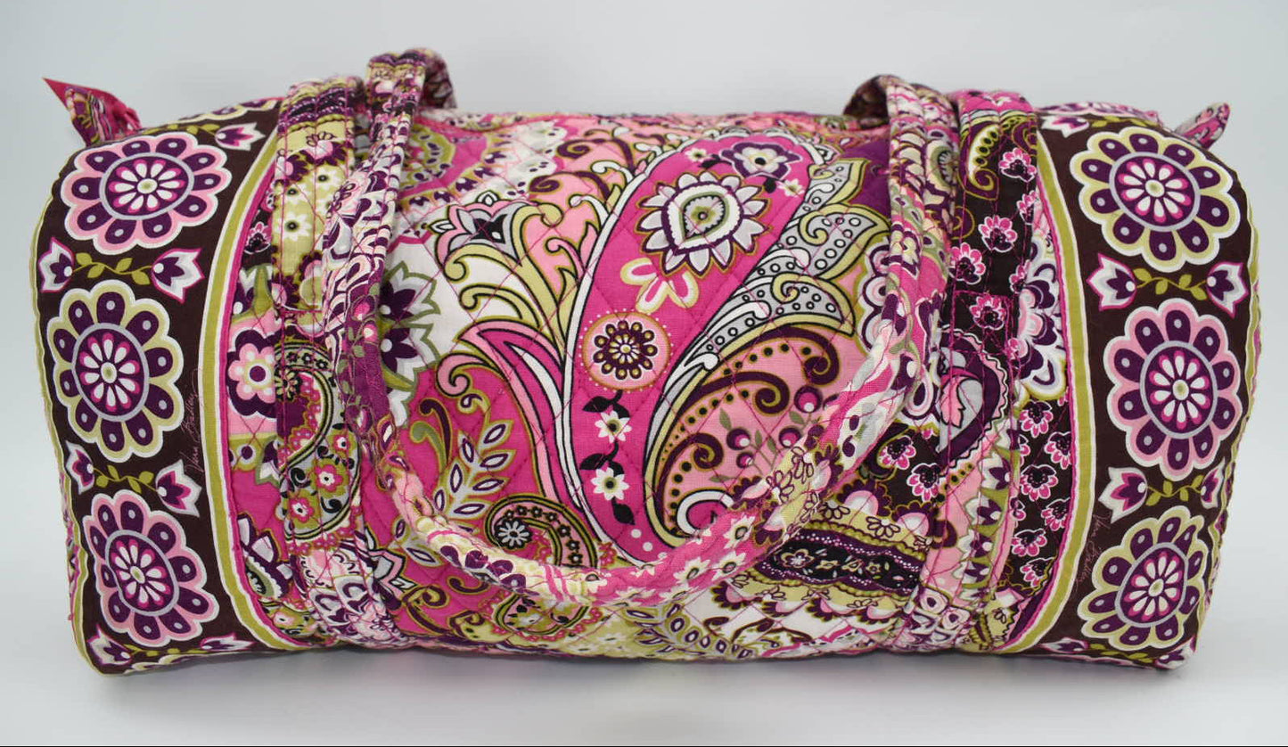 Vera Bradley Medium Duffel Bag in "Very Berry Paisley" Pattern