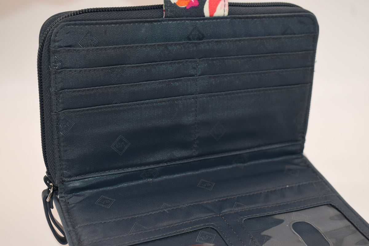Vera Bradley RFID Turnlock Wallet in "Hope Blooms" Pattern
