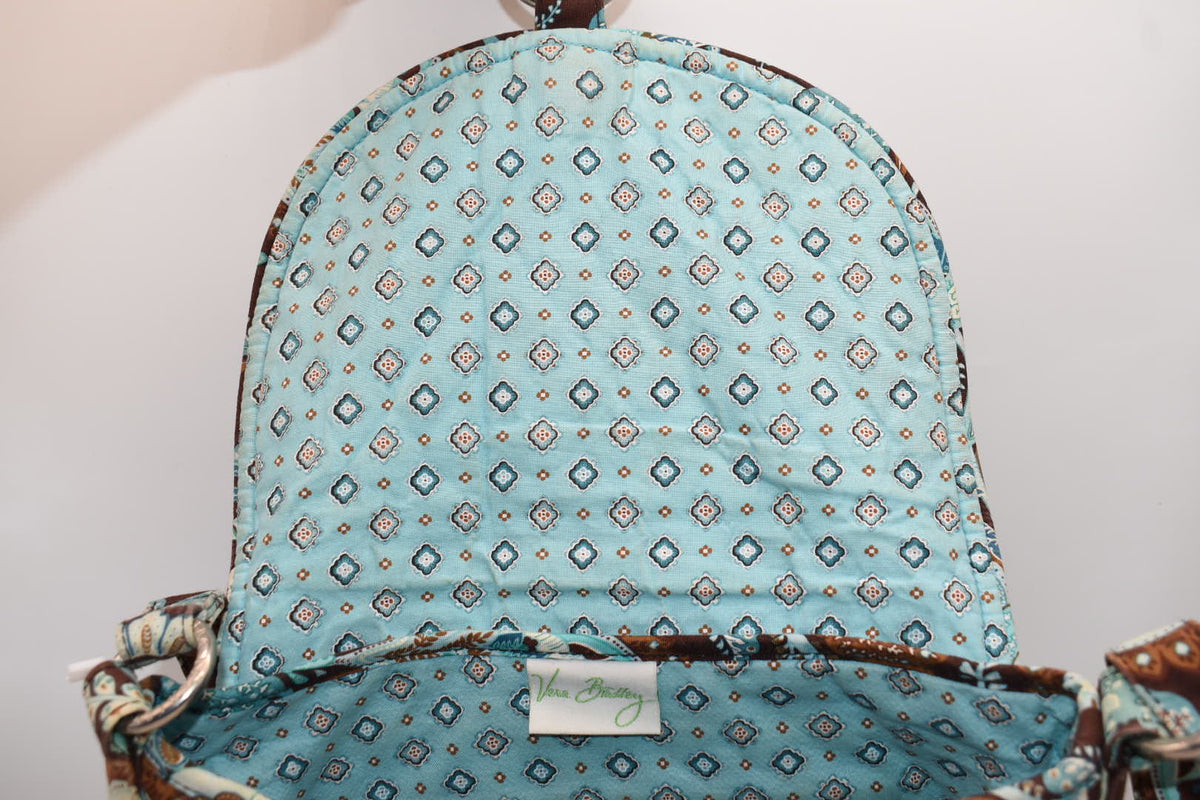 Vera Bradley Saddle Up Convertible Crossbody Bag in "Java Blue" Pattern