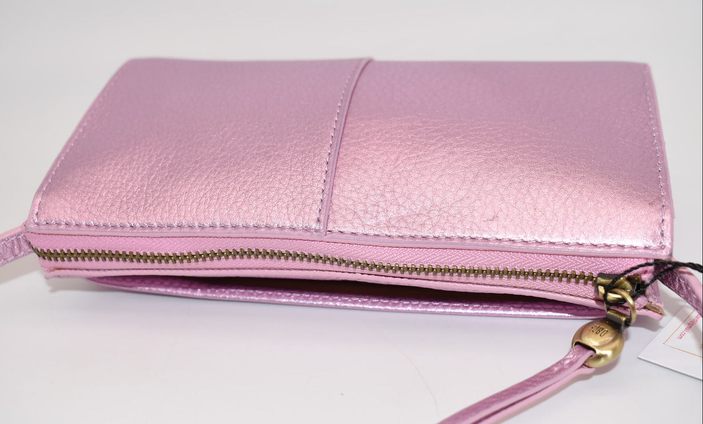 HOBO INTL Jewel Leather Crossbody Bag in Pink Metallic