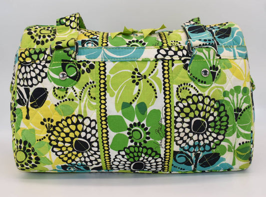 Vera Bradley Caroline Satchel Bag in "Lime's Up" Pattern
