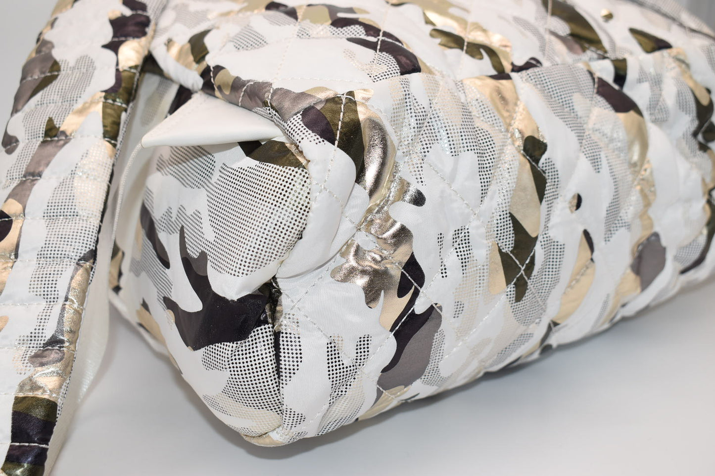 Sol and Selene Nylon Quilted Backpack in White