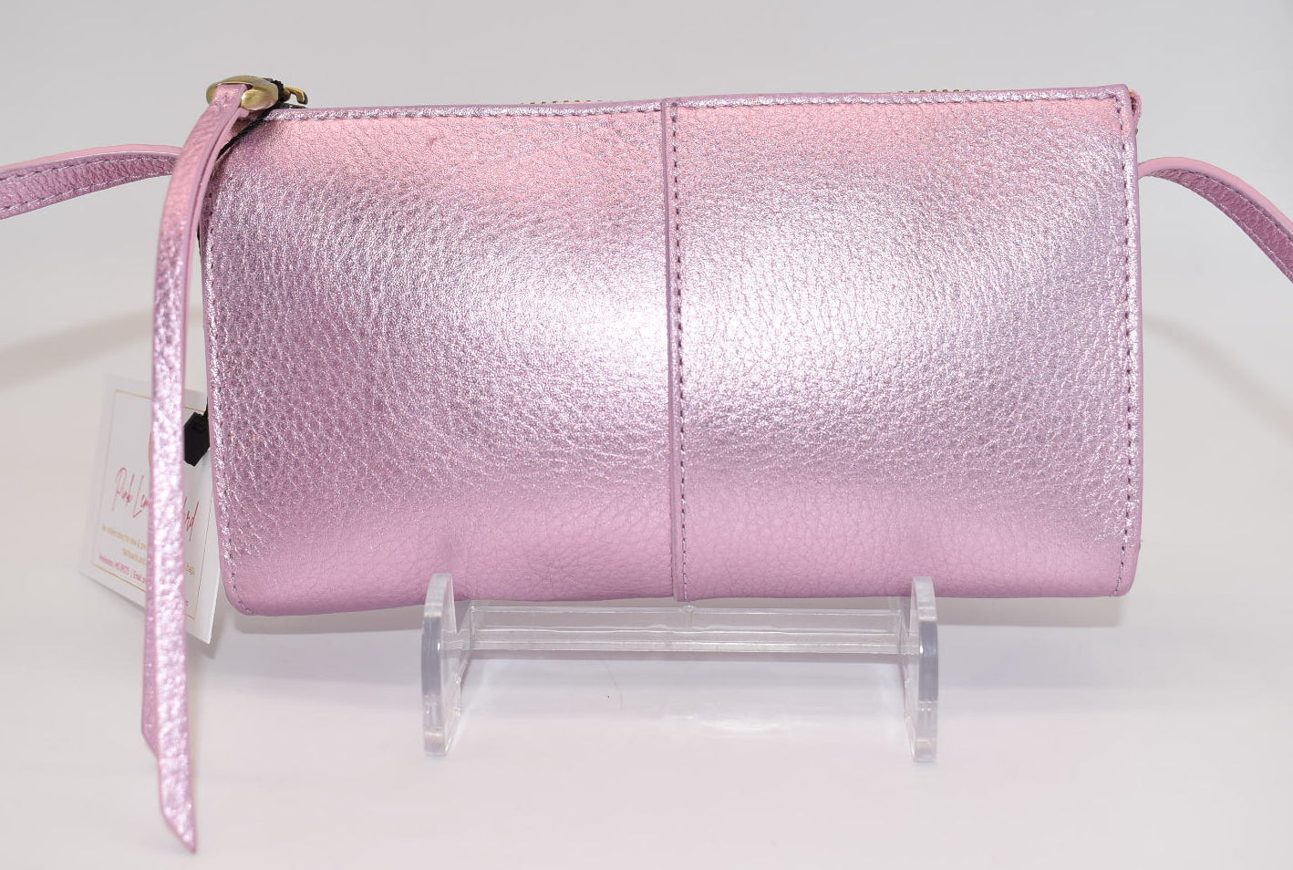 HOBO INTL Jewel Leather Crossbody Bag in Pink Metallic