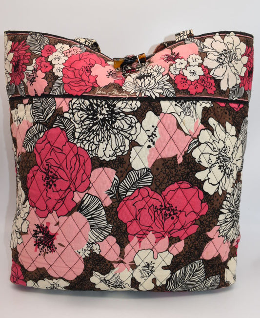 Vera Bradley Everyday Tote Bag in "Mocha Rouge" Pattern