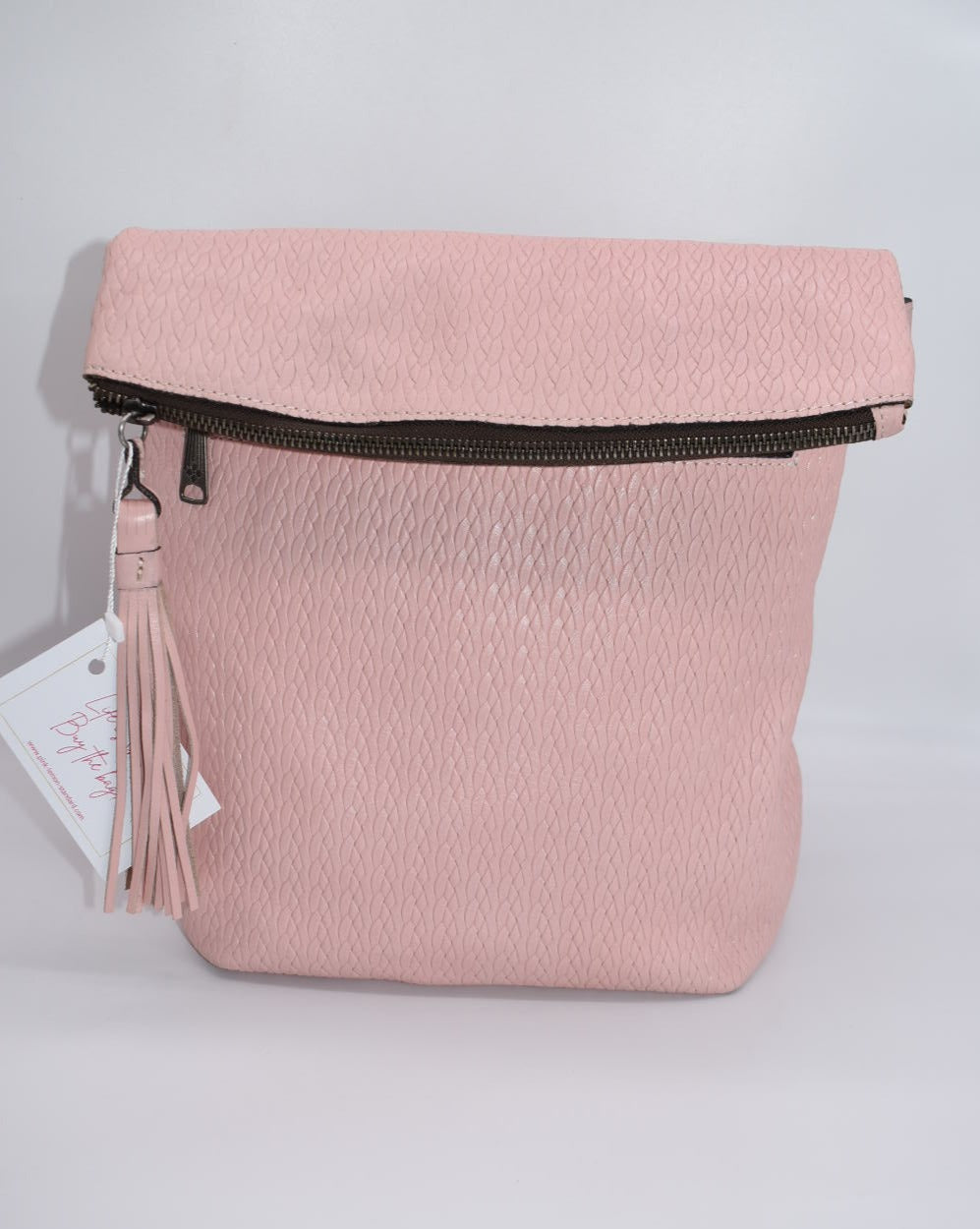 Patricia Nash Luzille Convertible Backpack Twisted Woven Pink