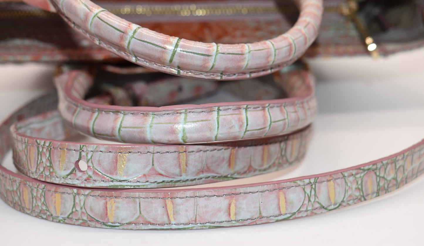 Brahmin Small Ashlee Satchel Bag in Flirty Ombre Melbourne