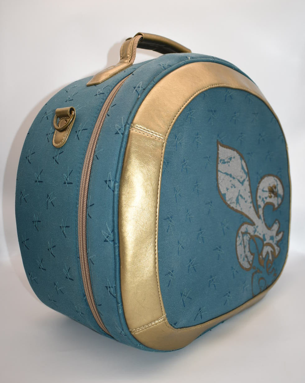 Vintage Arizona Round Weekend Luggage Bag with Fleur de Lis