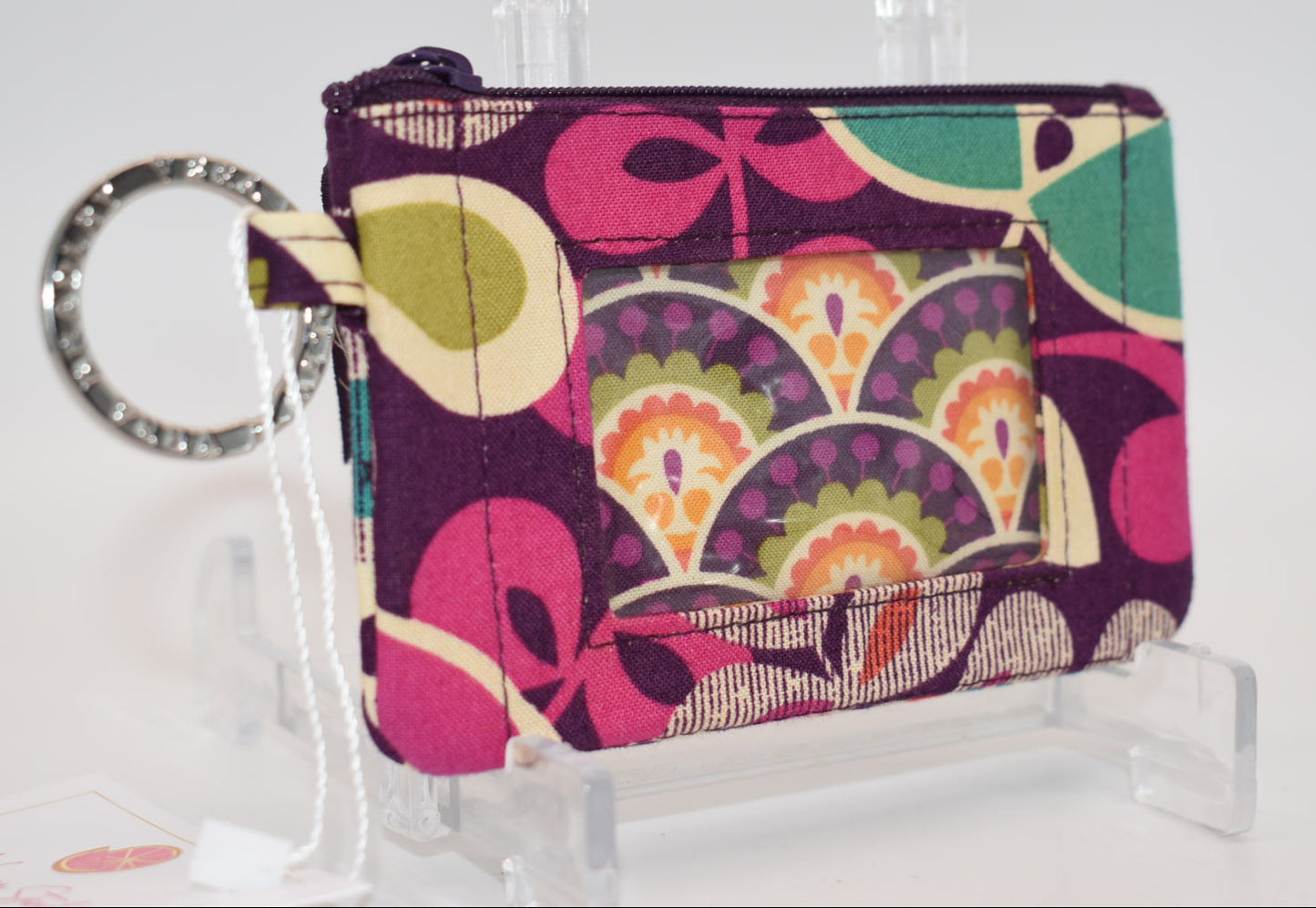 Vera Bradley Zip ID Case in "Plum Crazy" Pattern