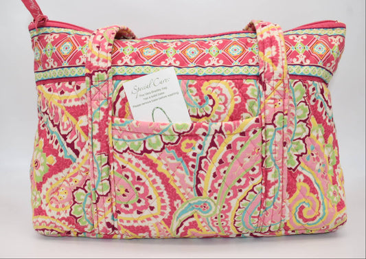 Vera Bradley Large Betsy Shoulder Tote Bag in "Capri Melon" Pattern