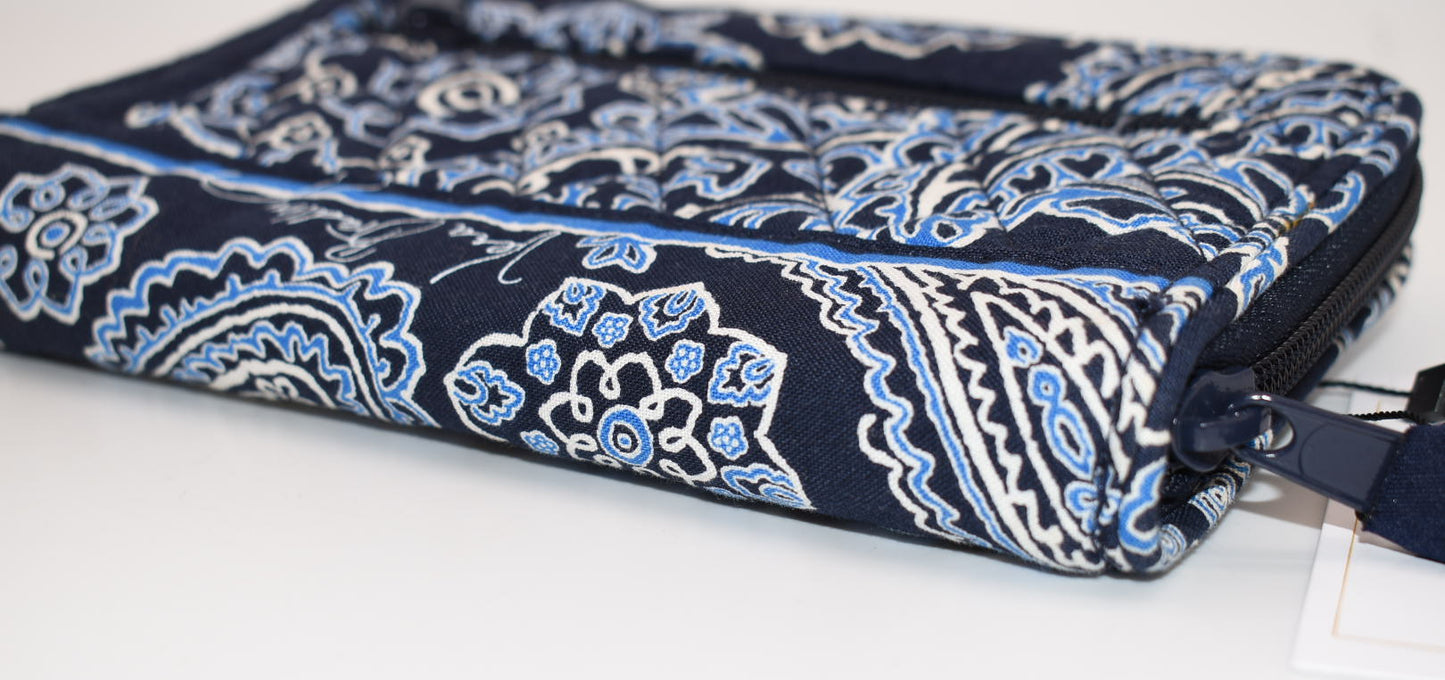 Vera Bradley Turnlock Wallet in "Blue Bandana" Pattern