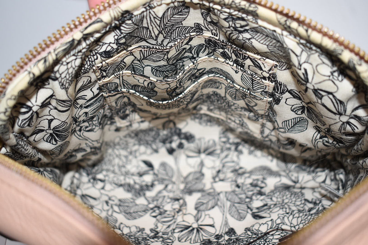 Vera Bradley RFID Mallory Petite Leather Crossbody Bag in "Pink Sands"
