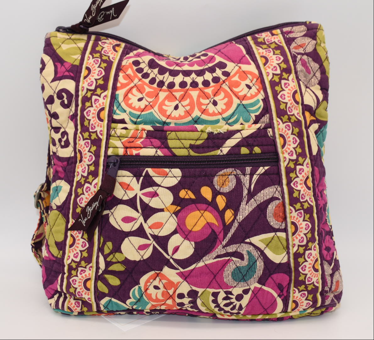 Vera Bradley Hipster Crossbody Bag in "Plum Crazy" Pattern