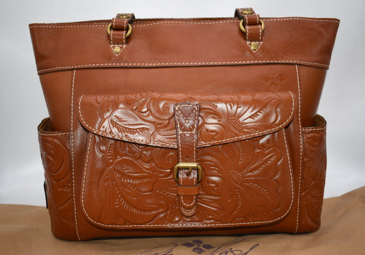 Patricia Nash Bolsena Tote Bag in Tooled Leather