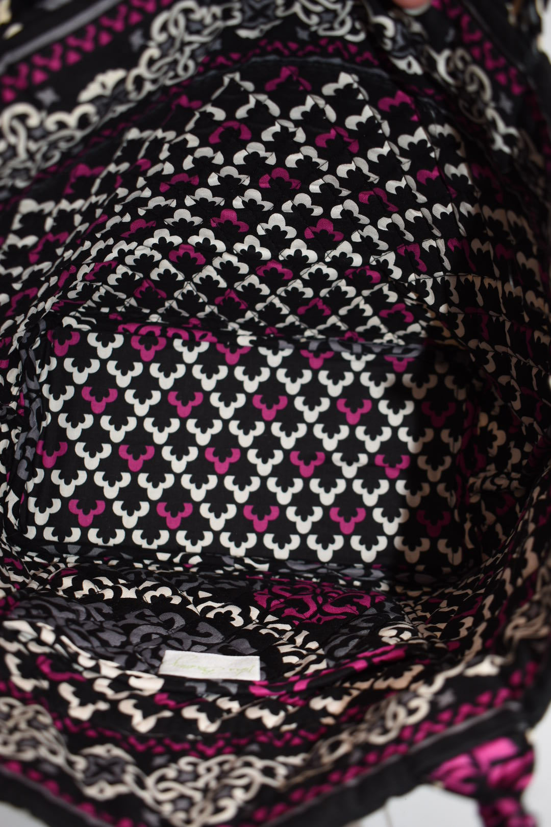 Vera Bradley Medium Open Tote Bag in "Canterberry Magenta: Pattern
